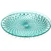 Gifi Vaisselle Et Accessoires De Table^Assiette à dessert en plastique bleu effet martelé