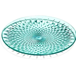Gifi Vaisselle Et Accessoires De Table^Assiette à dessert en plastique bleu effet martelé