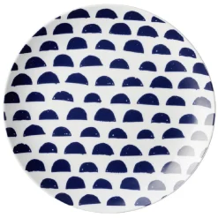 Gifi Vaisselle Et Accessoires De Table^Assiette à dessert en porcelaine décor bleu Ø 19 cm