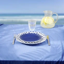 Gifi Vaisselle Et Accessoires De Table^Assiette à dessert en porcelaine décor bleu Ø 19 cm