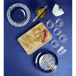 Gifi Vaisselle Et Accessoires De Table^Assiette à dessert en porcelaine décor bleu Ø 19 cm