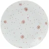 Gifi Vaisselle Et Accessoires De Table^Assiette à dessert en porcelaine motif flocon rouge
