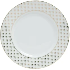 Gifi Vaisselle Et Accessoires De Table^Assiette à dessert en porcelaine motif doré