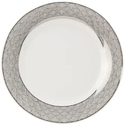 Gifi Vaisselle Et Accessoires De Table^Assiette à dessert en porcelaine motif argenté
