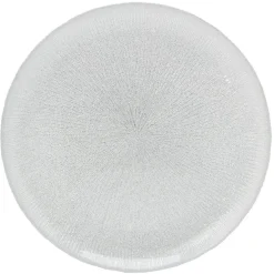 Gifi Vaisselle Et Accessoires De Table^Assiette à dessert en verre strié gris argenté