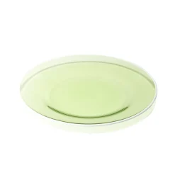 Gifi Vaisselle Et Accessoires De Table^Assiette à dessert en verre vert bord blanc Ø20cm