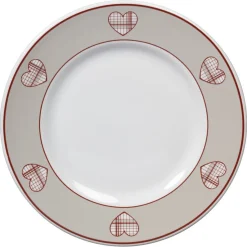 Gifi Vaisselle Et Accessoires De Table^Assiette à dessert faïence motif coeur