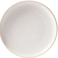 Gifi Vaisselle Et Accessoires De Table^Assiette à dessert faïence gris avec liseré crème