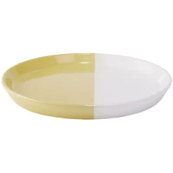 Gifi Vaisselle Et Accessoires De Table^Assiette à dessert faïence blanc et beige Ø19cm