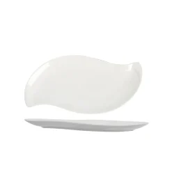 Gifi Vaisselle Et Accessoires De Table^Assiette à dessert forme feuille blanche