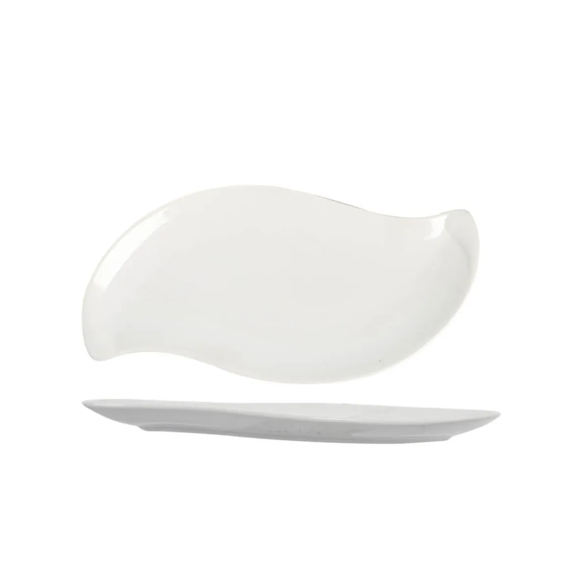 Gifi Vaisselle Et Accessoires De Table^Assiette à dessert forme feuille blanche