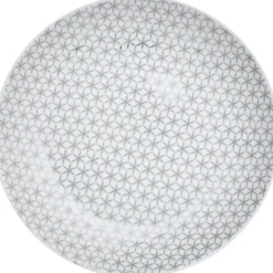 Gifi Vaisselle Et Accessoires De Table^Assiette à dessert graphique blanc gris