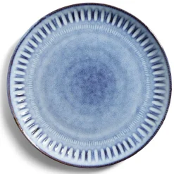 Gifi Vaisselle Et Accessoires De Table^Assiette à dessert grès bleu Ø22cm