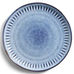 Gifi Vaisselle Et Accessoires De Table^Assiette à dessert grès bleu Ø22cm