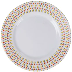 Gifi Vaisselle Et Accessoires De Table^Assiette à dessert Luminarc ronde triangles rose gris jaune