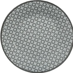 Gifi Vaisselle Et Accessoires De Table^Assiette à dessert Micro blanc et noir fleurs à pois x4