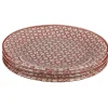 Gifi Vaisselle Et Accessoires De Table^Assiette à dessert Micro blanc et rouge fleurs à pois x4