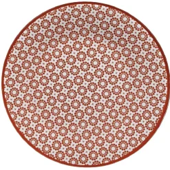 Gifi Vaisselle Et Accessoires De Table^Assiette à dessert Micro blanc et rouge fleurs à pois x4