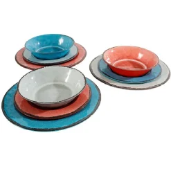 Gifi Vaisselle Et Accessoires De Table^Assiette à dessert mélaminé effet craquelé