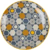 Gifi Vaisselle Et Accessoires De Table^Assiette à dessert motif hexagones multicolores
