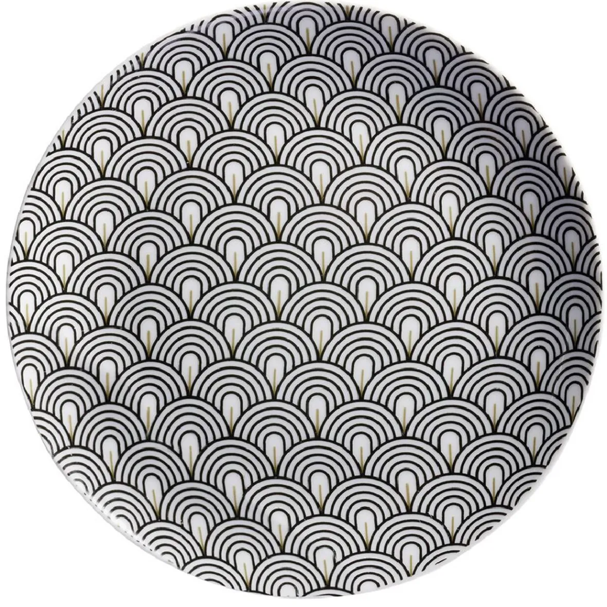 Gifi Vaisselle Et Accessoires De Table^Assiette à dessert motif vague japonaise gris