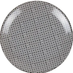 Gifi Vaisselle Et Accessoires De Table^Assiette à dessert noire et blanche