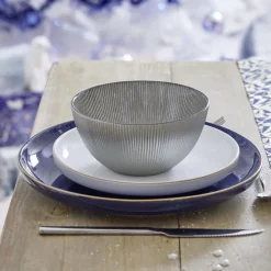 Gifi Vaisselle Et Accessoires De Table^Assiette à dessert Oslo blanche bord doré Ø19cm