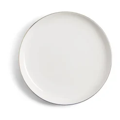 Gifi Vaisselle Et Accessoires De Table^Assiette à dessert Oslo blanche bord doré Ø19cm
