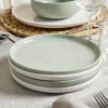 Gifi Vaisselle Et Accessoires De Table^Assiette à dessert Oslo en grès vert Ø20cm