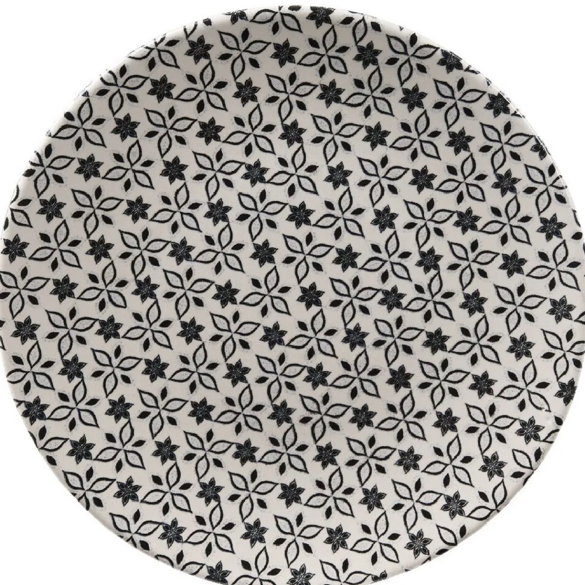 Gifi Vaisselle Et Accessoires De Table^Assiette à dessert petits motifs noir blanc