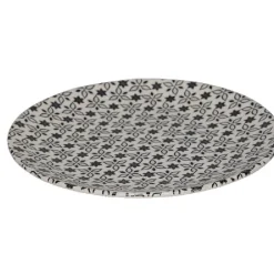Gifi Vaisselle Et Accessoires De Table^Assiette à dessert petits motifs noir blanc