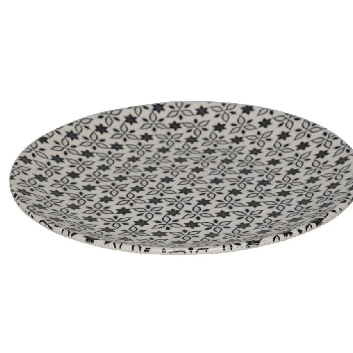 Gifi Vaisselle Et Accessoires De Table^Assiette à dessert petits motifs noir blanc