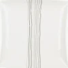 Gifi Vaisselle Et Accessoires De Table^Assiette à dessert porcelaine blanche lignes grises