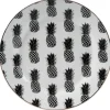 Gifi Vaisselle Et Accessoires De Table^Assiette à dessert porcelaine blanche style tropical ananas