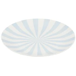 Gifi Vaisselle Et Accessoires De Table^Assiette à dessert porcelaine rayure bicolore Ø16cm