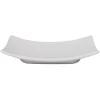 Gifi Vaisselle Et Accessoires De Table^Assiette à dessert rectangulaire blanche incurvée