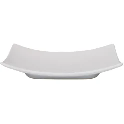 Gifi Vaisselle Et Accessoires De Table^Assiette à dessert rectangulaire blanche incurvée
