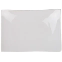 Gifi Vaisselle Et Accessoires De Table^Assiette à dessert rectangulaire blanche incurvée