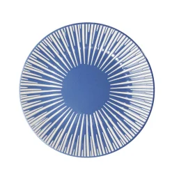 Gifi Vaisselle Et Accessoires De Table^Assiette à dessert Rio en faïence bleu et blanc Ø19cm