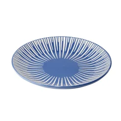 Gifi Vaisselle Et Accessoires De Table^Assiette à dessert Rio en faïence bleu et blanc Ø19cm