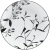 Gifi Vaisselle Et Accessoires De Table^Assiette à dessert ronde blanche décor tiges feuilles noires