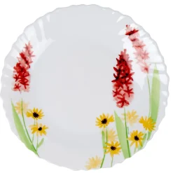 Gifi Vaisselle Et Accessoires De Table^Assiette à dessert ronde blanche fleur rose Fantine