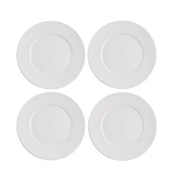Gifi Vaisselle Et Accessoires De Table^Assiette à dessert ronde embossée blanche x4