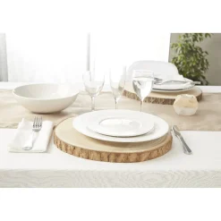 Gifi Vaisselle Et Accessoires De Table^Assiette à dessert ronde embossée blanche x4