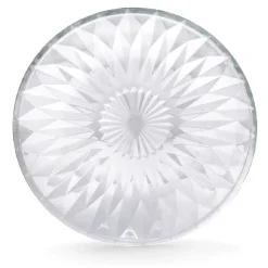 Gifi Vaisselle Et Accessoires De Table^Assiette à dessert ronde fleur géométrique verre transparent