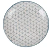 Gifi Vaisselle Et Accessoires De Table^Assiette à dessert ronde motif géométrique bleu Urban