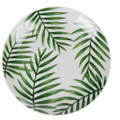 Gifi Vaisselle Et Accessoires De Table^Assiette à dessert ronde motif feuillage jungle tropical