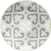 Gifi Vaisselle Et Accessoires De Table^Assiette à dessert ronde motif carreau de ciment gris et blanc