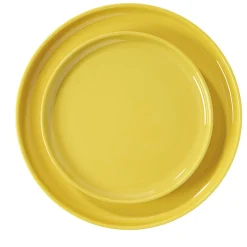 Gifi Vaisselle Et Accessoires De Table^Assiette à dessert ronde Oslo jaune moutarde