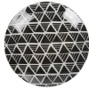 Gifi Vaisselle Et Accessoires De Table^Assiette à dessert ronde porcelaine zig zag blanc gris